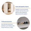Ver imagem 7 de Guarda-Roupa 3 Portas de Correr com 1 Espelho Branco