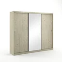 Ver imagem 6 de Guarda-Roupa Casal 1 Espelho 3 Portas de Correr 2 Gavetas MDFMM774E1 Espresso Móveis Bege/Marfim Areia
