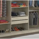 Ver imagem 4 de Guarda-Roupa Casal 1 Espelho 3 Portas de Correr 2 Gavetas MDFMM774E1 Espresso Móveis Bege/Marfim Areia