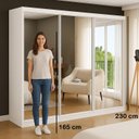 Ver mais imagens de Guarda-Roupa Casal com Espelho 3 Portas de Correr MDF Espresso Móveis Branco