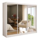 Ver imagem 2 de Guarda-Roupa Casal com Espelho 3 Portas de Correr MDF Espresso Móveis Branco