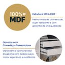 Ver imagem 4 de Guarda-Roupa Casal com Espelho 3 Portas de Correr MDF Espresso Móveis Branco