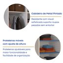 Ver imagem 5 de Guarda-Roupa Casal com Espelho 3 Portas de Correr MDF Espresso Móveis Branco
