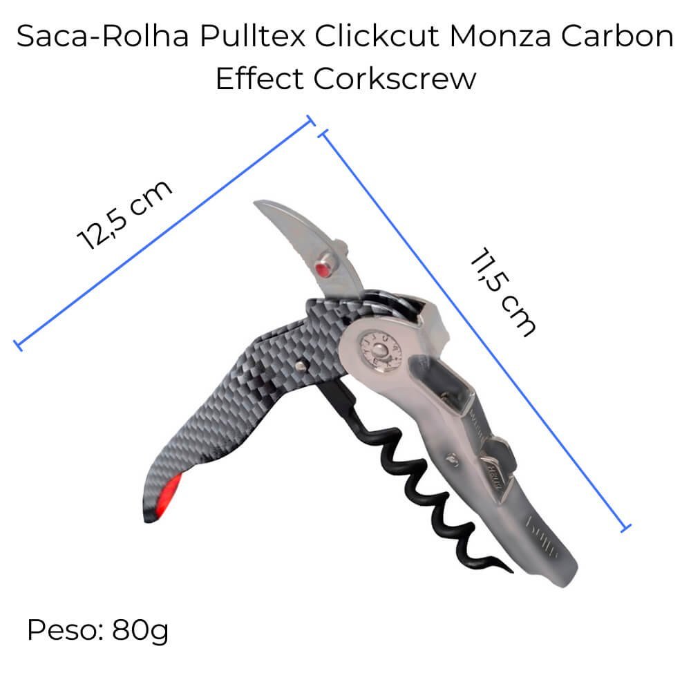 Saca-rolha Pulltex Clickcut Monza Carbon Effect Corkscrew - 3