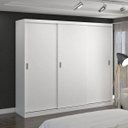 Ver imagem 1 de Guarda-Roupa Casal 3 Portas de Correr 2 Gavetas MDFMM7318 Espresso Móveis Branco