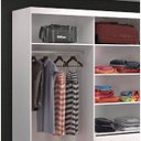 Ver imagem 5 de Guarda-Roupa Casal 3 Portas de Correr 2 Gavetas MDFMM7318 Espresso Móveis Branco