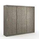 Ver imagem 6 de Guarda-Roupa Casal 3 Portas de Correr 2 Gavetas MDFMM7318 Espresso Móveis Cinza/Demolição