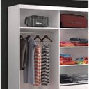 Ver imagem 5 de Guarda-Roupa Casal 1 Espelho 3 Portas de Correr 2 Gavetas MDFMM7318E1 Espresso Móveis Branco