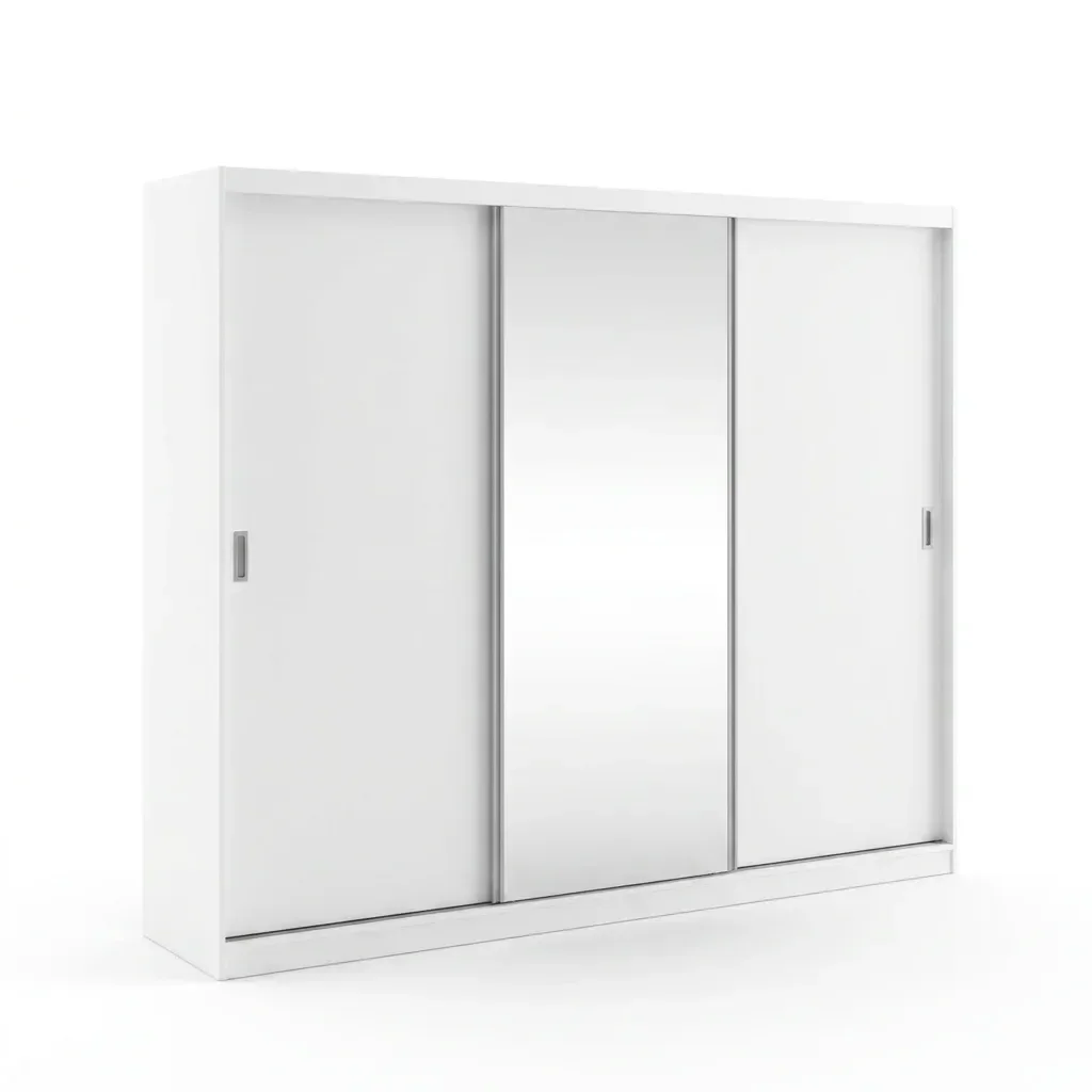 Ver imagem 6 de Guarda-Roupa Casal 1 Espelho 3 Portas de Correr 2 Gavetas MDFMM7318E1 Espresso Móveis Branco