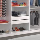 Ver imagem 4 de Guarda-Roupa Casal com Espelho 3 Portas de Correr 2 Gavetas MDF Espresso Móveis Branco