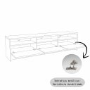 Ver imagem 3 de Rack Essenza de Luxo para Sala Tv Ate 70 Polegadas Moderna Compacta 3 Gavetas 3 Nichos - Branco