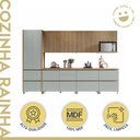Ver imagem 3 de Cozinha 7 Peças 100% Mdf Rainha Nature/verde