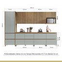 Ver imagem 2 de Cozinha 7 Peças 100% Mdf Rainha Nature/verde