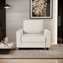 Ver imagem 2 de Kit 2 Poltronas Decorativas para e Recepção Malta L02 Linho Cru - Lyam Decor