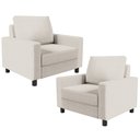 Ver imagem 1 de Kit 2 Poltronas Decorativas para e Recepção Malta L02 Linho Cru - Lyam Decor