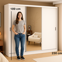 Ver imagem 4 de Guarda-Roupa Casal 1 Espelho 3 Portas de Correr 2 Gavetas MDFmm7320E1 Espresso Móveis