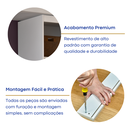 Ver mais imagens de Guarda-Roupa Casal 1 Espelho 3 Portas de Correr 2 Gavetas MDF Espresso Móveis Branco