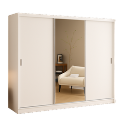 Guarda-Roupa Casal 1 Espelho 3 Portas de Correr 2 Gavetas MDFmm7320E1 Espresso Móveis - 2
