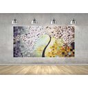 Ver imagem 4 de Quadro Pintura Tela Arvores e Flores Modernas Em Altos Relevos 2050: 50cm (A) x 100cm (L)