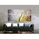 Ver imagem 2 de Quadro Pintura Tela Arvores e Flores Modernas Em Altos Relevos 2050: 50cm (A) x 100cm (L)