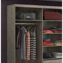 Ver imagem 5 de Guarda-Roupa Casal 1 Espelho 3 Portas de Correr 2 Gavetas MDFMM7320E1 Espresso Móveis Cinza/Demolição