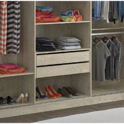 Guarda-Roupa Casal 1 Espelho 3 Portas de Correr 2 Gavetas MDFmm7320E1 Espresso Móveis - 4