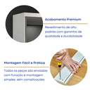 Ver imagem 6 de Guarda-Roupa Casal com Espelho 3 Portas de Correr 2 Gavetas MDF Espresso Móveis Branco