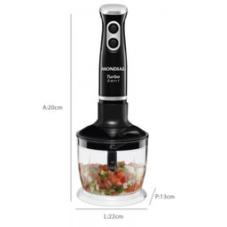 Mixer Turbo Mondial 3 em 1 Preto 350w 127v M-14 - 3