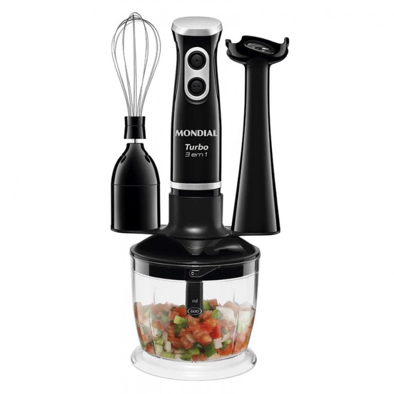 Mixer Turbo Mondial 3 em 1 Preto 350w 127v M-14