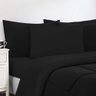 Kit Edredom 3 Peças Casal Preto Preto - 3