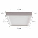 Ver imagem 2 de Painel Plafon Led Recuado Sobrepor 24w Quadrado 4000k Opus 87319 St3226