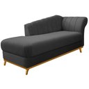 Ver imagem 1 de Diva Recamier Vanessa 160cm Lado Esquerdo Linho Cinza Escuro - Amarena Móveis