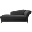 Ver imagem 2 de Diva Recamier Vanessa 160cm Lado Esquerdo Linho Cinza Escuro - Amarena Móveis