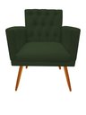 Ver imagem 3 de Kit Namoradeira + 1 Poltrona Decorativa Nina Capitonê Suede Verde Pés Madeira Mz Decor