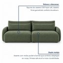 Ver mais imagens de Sofá Cama Modular Orgânico Retrátil 4 Lugares 250cm com Base em Madeira Maciça Oxford