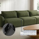 Ver mais imagens de Sofá Cama Modular Orgânico Retrátil 4 Lugares 250cm Base Madeira Maciça Oxford