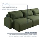 Ver imagem 7 de Sofá Cama Modular Orgânico Retrátil 4 Lugares 250cm Base Madeira Maciça Oxford