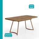 Ver imagem 4 de Conjunto Sala de Jantar Alicante 6 Lugares Tampo em MDF Rosê 170cm Móveis Carraro