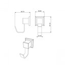 Ver imagem 2 de Gancho Banheiro Lavabo Cabide Inox Preto Fosco
