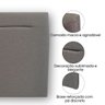 Cabeceira Cama Box Casal Estofada Cinza Clean 140cm - 4