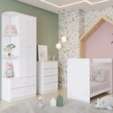 Ver imagem 1 de Quarto de Bebê Completo Labirinto 2 Portas 6 Gavetas Branco - Henn