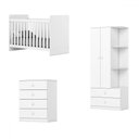 Ver imagem 2 de Quarto de Bebê Completo Labirinto 2 Portas 6 Gavetas Branco - Henn