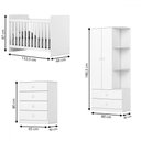 Ver imagem 4 de Quarto de Bebê Completo Labirinto 2 Portas 6 Gavetas Branco - Henn