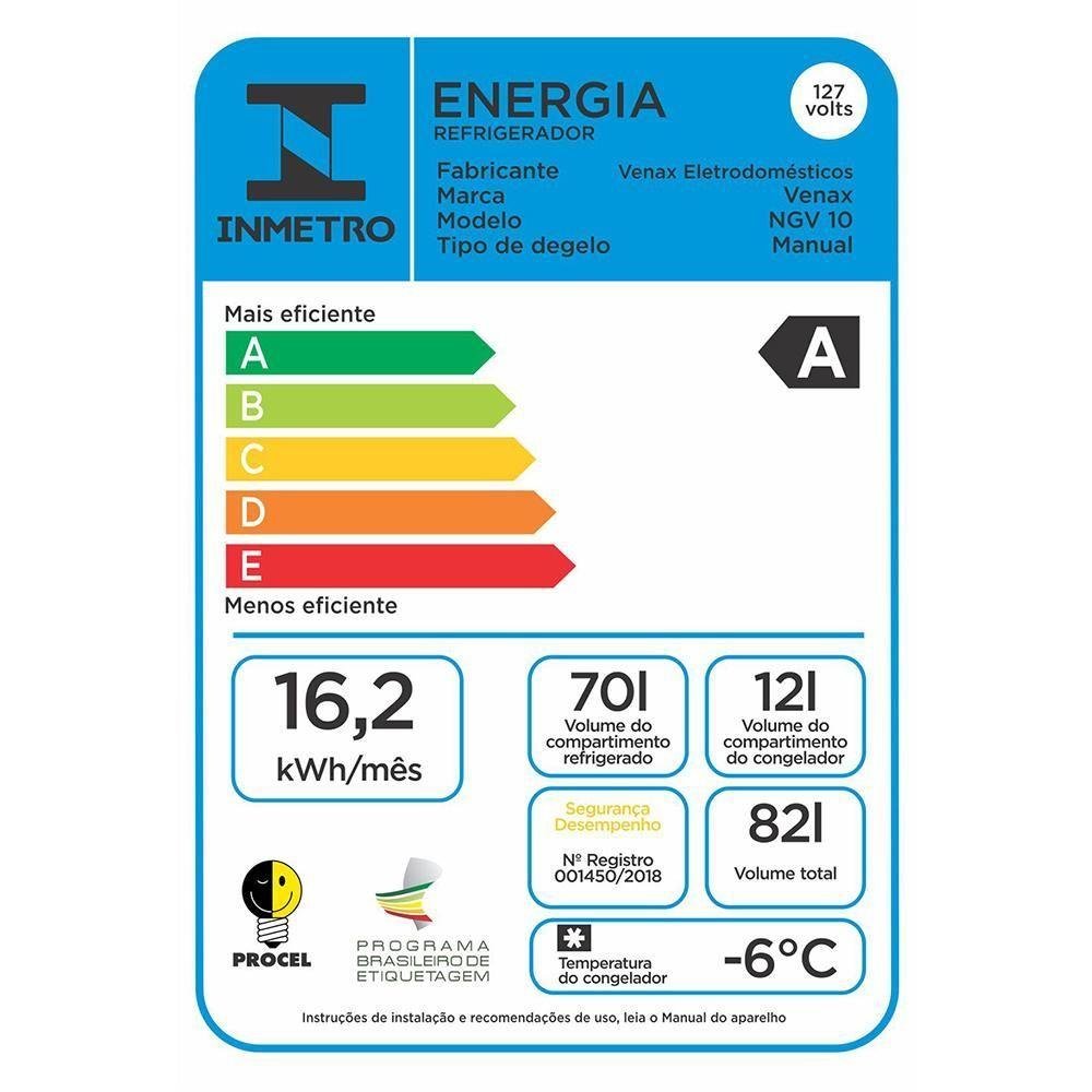  Frigobar NGV Venax 82L 127v Verde - 10