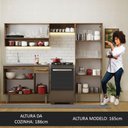 Ver imagem 6 de Armário de Cozinha Compacta 229cm com Pia Rustic/Preto Emilly Madesa 10