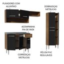 Ver imagem 5 de Armário de Cozinha Compacta 229cm com Pia Rustic/Preto Emilly Madesa 10