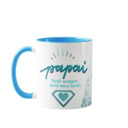 Caneca Presente Para Dias Dos Pais Com Frase Papai Meu Herói - 1