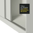 Ver mais imagens de Guarda-Roupa Casal 100% MDF Madesa Royale 3 Portas de Correr de Espelho Branco Cor:Branco