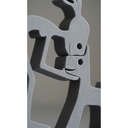Ver imagem 7 de Escultura Minimalista Abraço Pet Design Moderno 3d Cinza