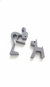 Ver imagem 2 de Escultura Minimalista Abraço Pet Design Moderno 3d Cinza